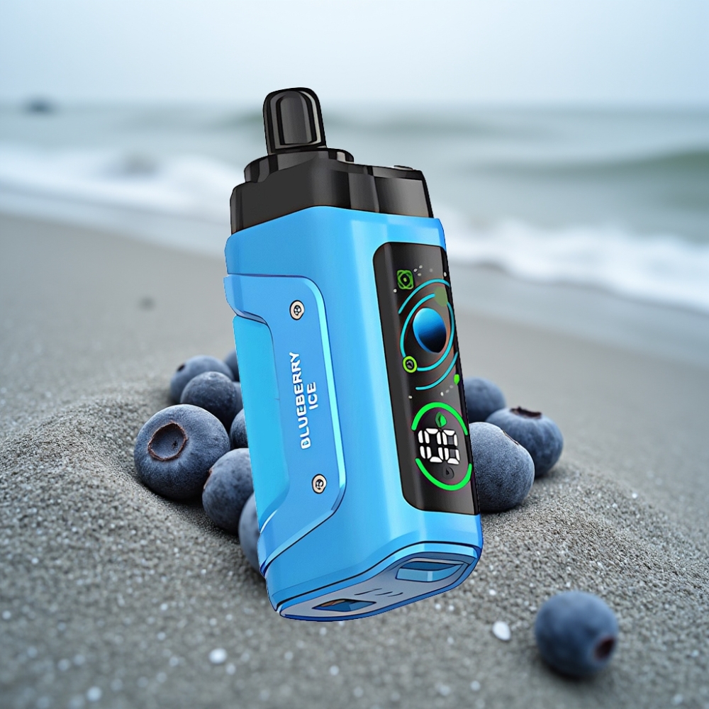 Razz Bar 45000 Puffs Disposable Vape Jagoda Lód z regulowanym przepływem powietrza 20 mg/ml