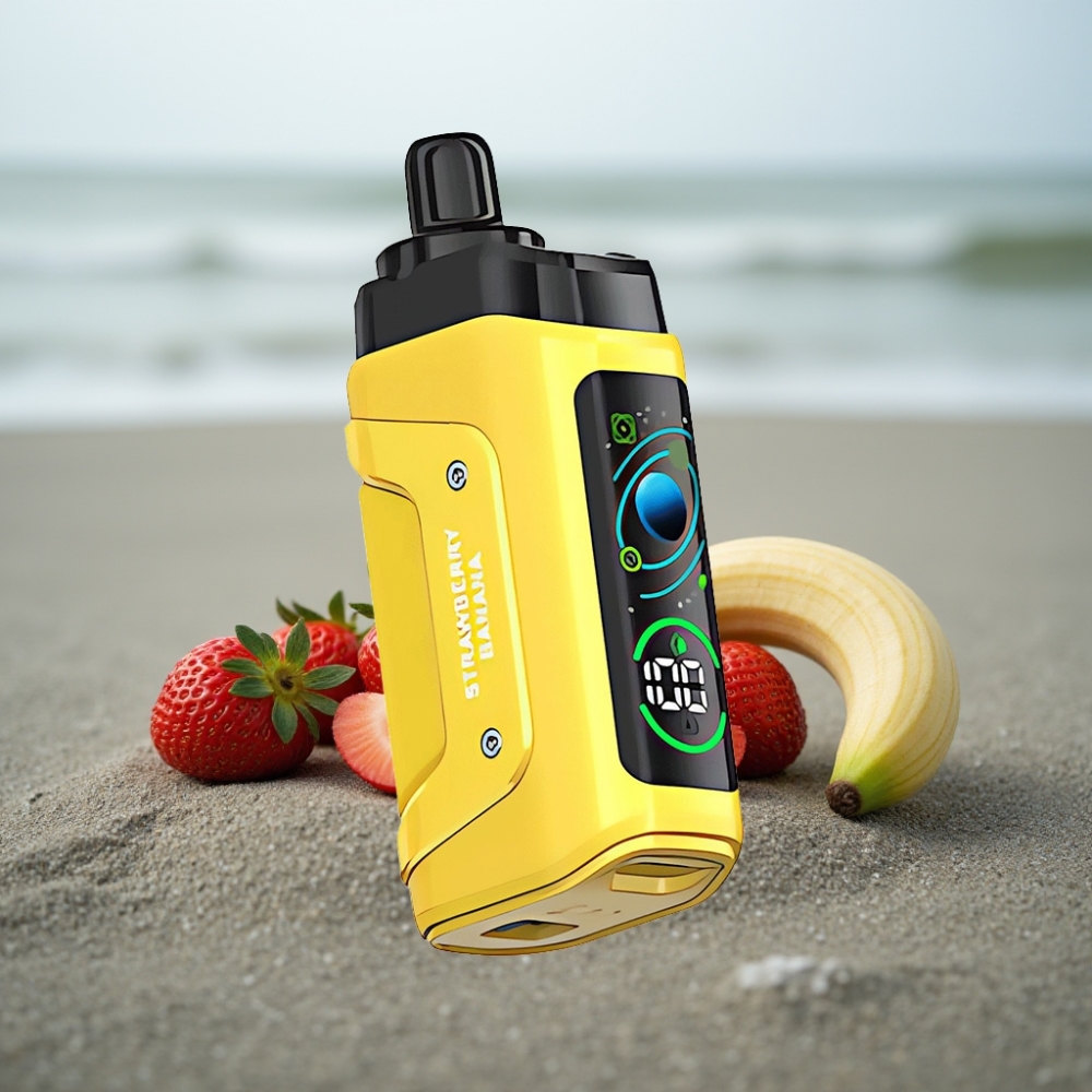 Razz Bar 45000 Puffs Disposable Vape Truskawkowo-Bananowy z Przepływem Powietrza i Typem-C
