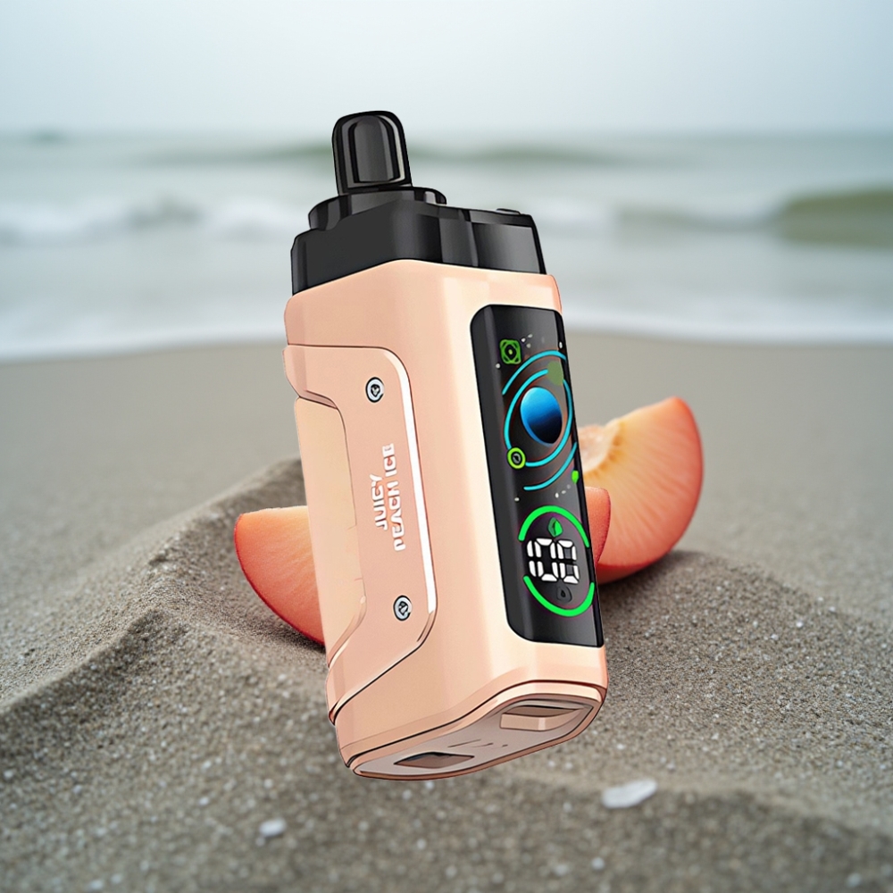Razz Bar 45000 Puffs Jednorazowy E-papieros Soczysta Brzoskwinia Lód 650 mAh Type-C