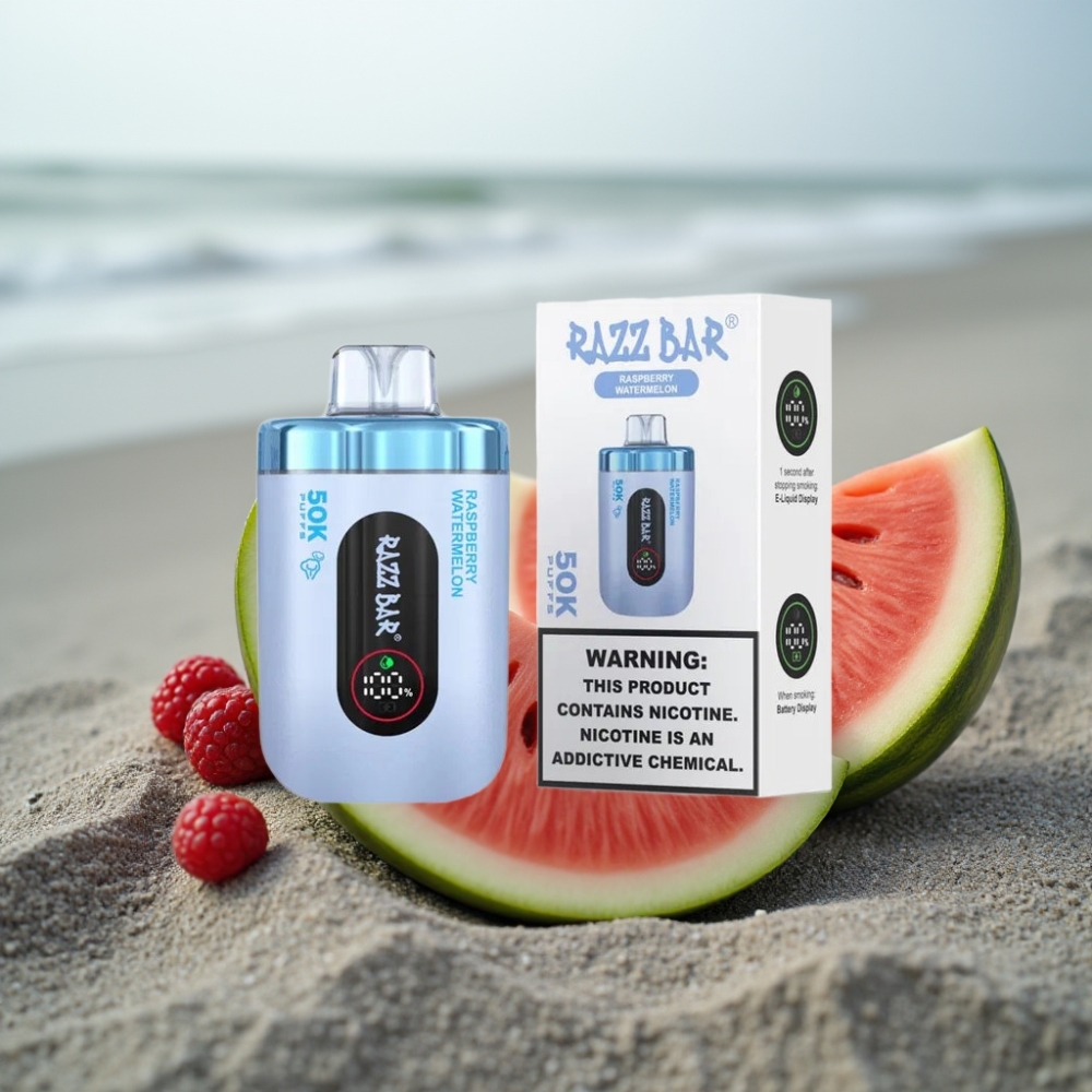 Razz Bar 50K Puffs Disposable Vape Malina Arbuz 50000 Puffs 2 Nikotyna Typ-C