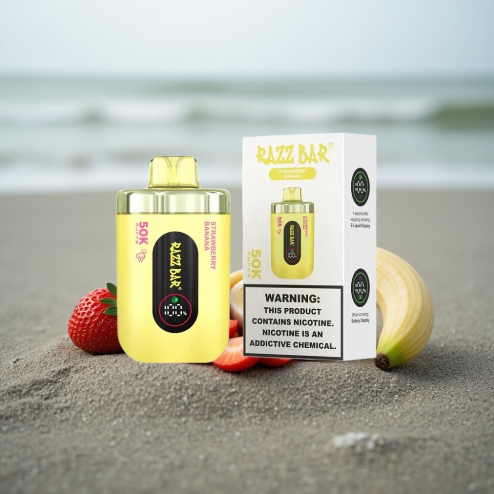 Razz Bar 50K Puffs Disposable Vape Truskawka Banan Typ-C Ładowanie 650mAh 2 Nikotyny