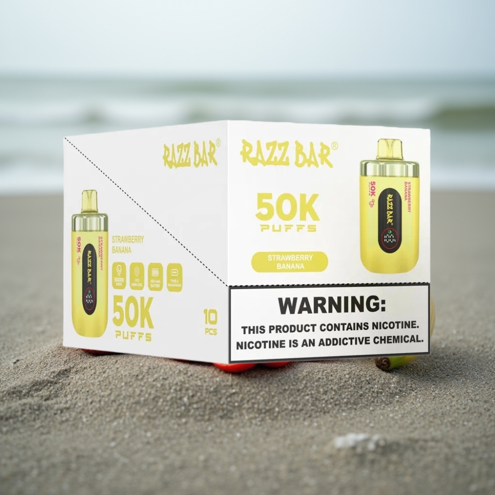 Razz Bar 50K Puffs Disposable Vape Truskawka Banan Typ-C Ładowanie 650mAh 2 Nikotyny