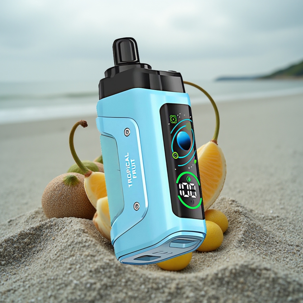 Razz Bar Disposable Vape 45000 Puffów Smak Tropikalnych Owoców 10 Ohm Mesh Regulowany Ciąg Ładowanie Type-C