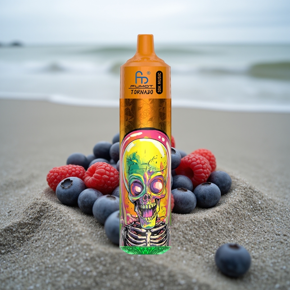 Fumot RandM Tornado 30000 Puffs 30mL 2%/5% LED Jagoda Malina