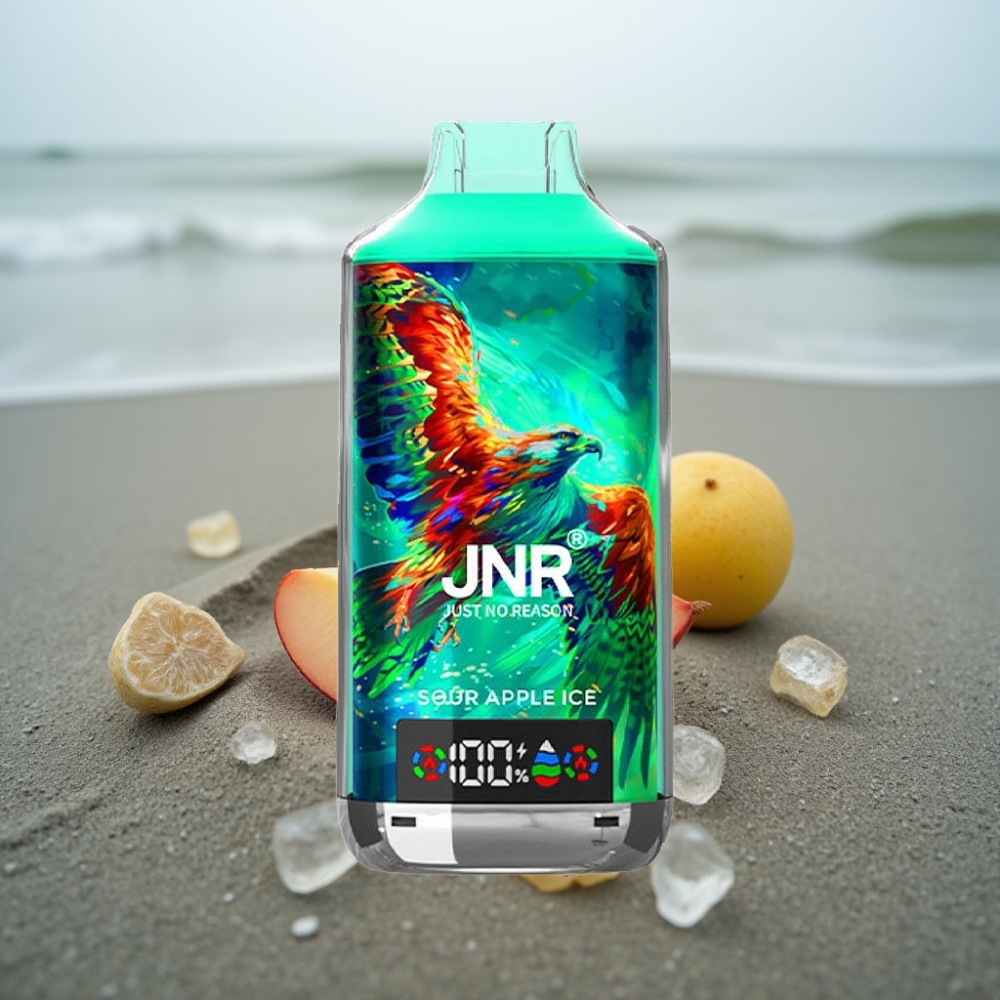 JNR Falcon X 18000 Puffs 24ml Cytrusowe Jabłko Lód, Dual Mesh, Digital, Type-C