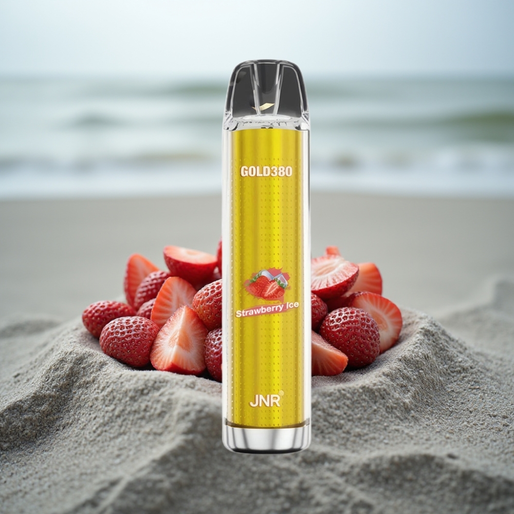 JNR Gold380 6000 Puffs Disposable Vape Truskawkowy Lód, 1500mAh, 13ml, 0%/2%/5%