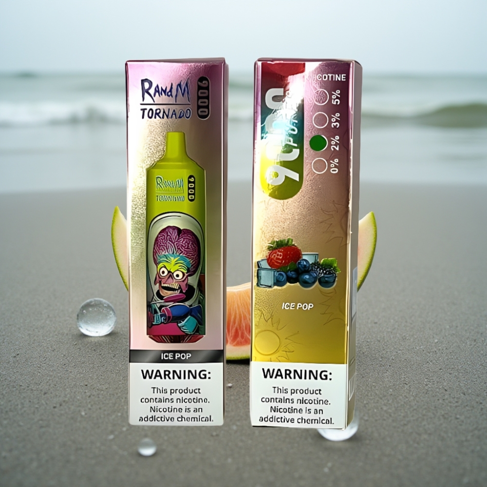RandM Tornado 9000 Puffs Lodowy Lizak, 850 mAh, 18 mL, Mesh Coil, RGB Display