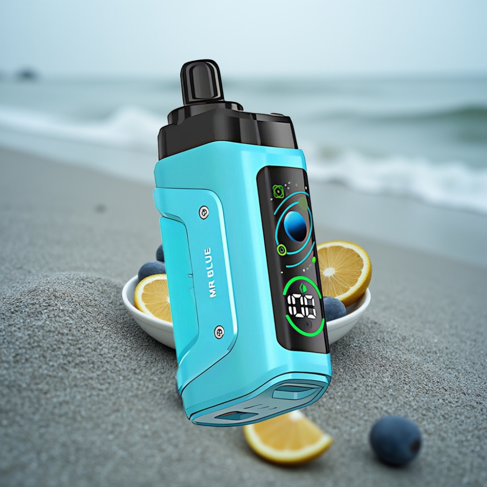 Razz Bar 45000 Puffs Jednorazowy E-papieros Pan Niebieski, 1.0 Ohm, Typ-C, 20 mg/ml